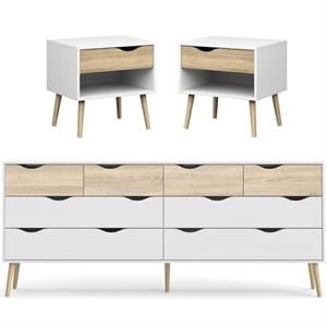 home square 3 piece furniture set with 2 nightstands and dresser