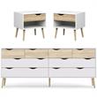 Home Square 3 Piece Furniture Set with 2 Nightstands and Dresser