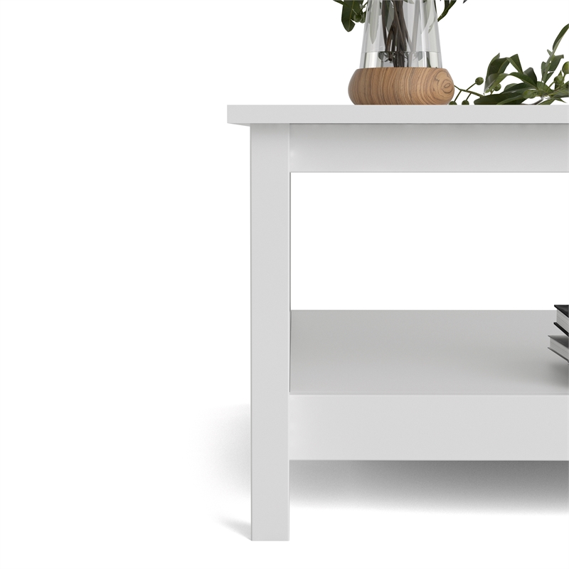 Home Square 2 Piece Furniture Set with Sideboard and Coffee Table in White