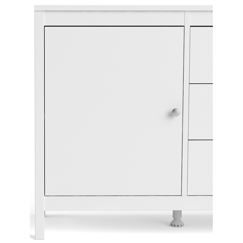 Home Square 2 Piece Furniture Set with Sideboard and Coffee Table in White
