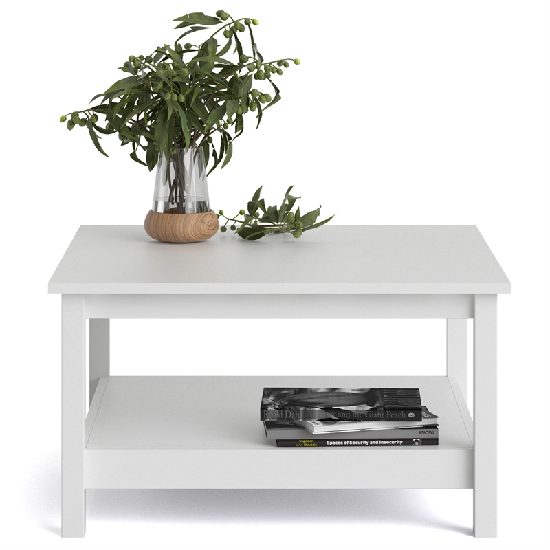 Home Square 2 Piece Furniture Set with Sideboard and Coffee Table in White