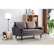 Home Square 2 Piece Mid-Century Velvet Living Room Loveseat Set in Gray
