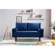 Home Square 2 Piece Mid-Century Velvet Living Room Loveseat Set in Blue