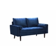 Home Square 2 Piece Mid-Century Velvet Living Room Loveseat Set in Blue