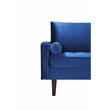 Home Square 2 Piece Mid-Century Velvet Living Room Loveseat Set in Blue