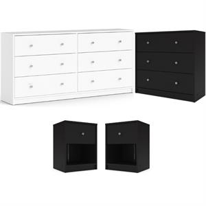 Home Square 4 Piece Furniture Set with Dresser Chest & 2 Nightstands