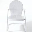 Home Square Griffith 2 Piece Metal Patio Chair Set in White & Grasshopper Green