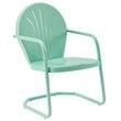 Home Square Griffith 4 Piece Metal Patio Chair Set in Aqua and Sky Blue