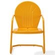 Home Square Griffith 4 Piece Metal Patio Chair Set in Tangerine and Aqua