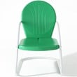 Home Square 4 Piece Metal Patio Chair Set in Key Lime and Grasshopper Green