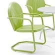 Home Square 4 Piece Metal Patio Chair Set in Key Lime and Grasshopper Green