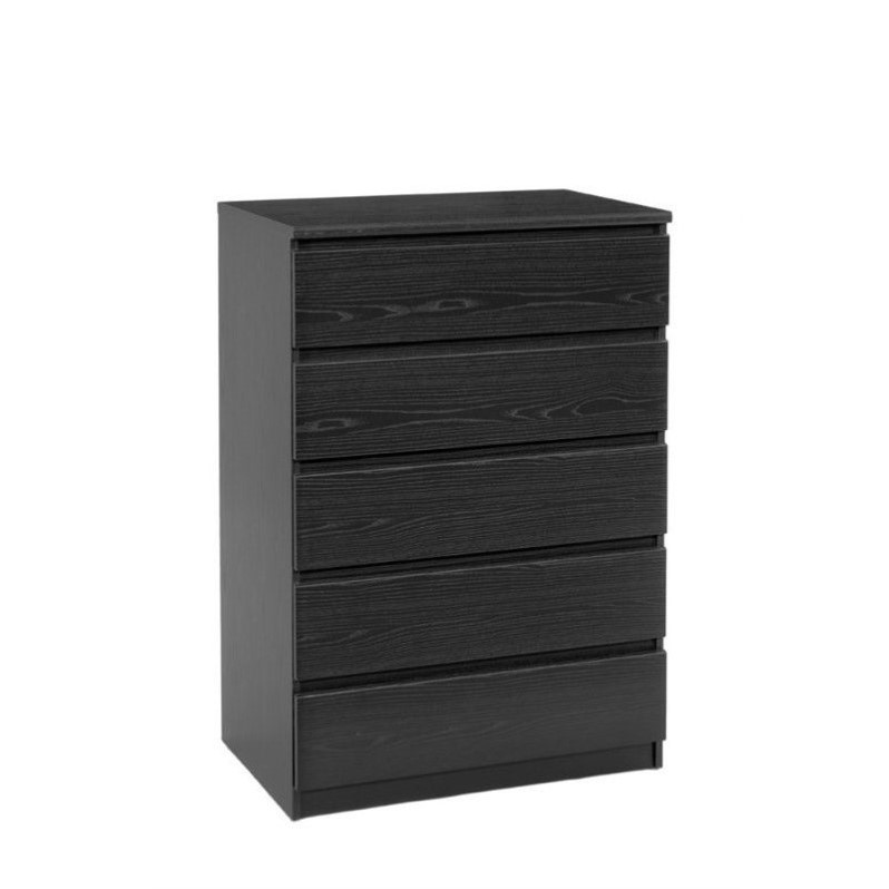 Home Square 2 Piece Furniture Set with Dresser and Chest in Black Woodgrain