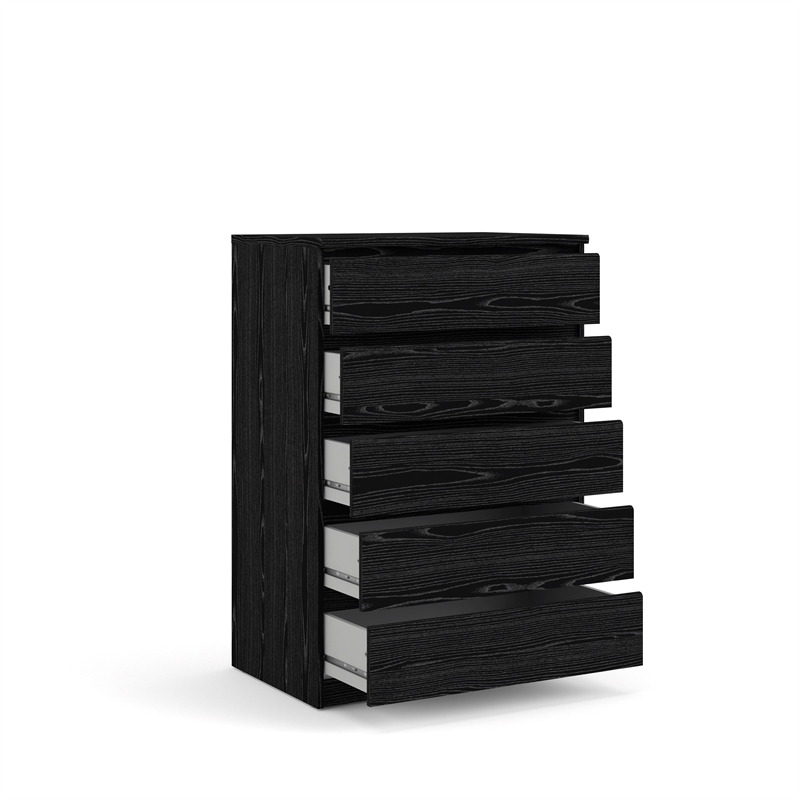 Home Square 2 Piece Furniture Set with Dresser and Chest in Black Woodgrain