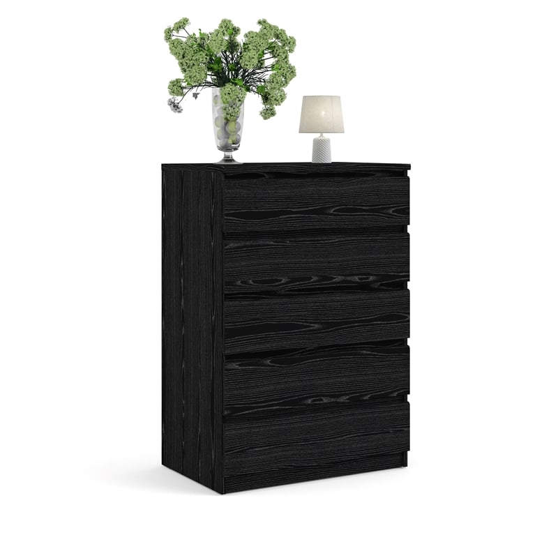 Home Square 2 Piece Furniture Set with Dresser and Chest in Black Woodgrain