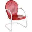 Home Square Griffith 2 Piece Metal Patio Chair Set in Tangerine and Red