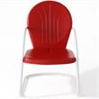 Home Square Griffith 2 Piece Metal Patio Chair Set in Tangerine and Red