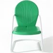 Home Square Griffith 2 Piece Metal Patio Chair Set in Red and Grasshopper Green