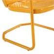 Home Square 4 Piece Metal Modern Patio Chair Set in Tangerine and Key Lime