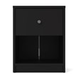 Home Square 3 Piece Set with 3 Drawer Chest and 2 1-Drawer Nightstands in Black