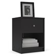 Home Square 3 Piece Set with 3 Drawer Chest and 2 1-Drawer Nightstands in Black