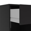 Home Square 3 Piece Set with 3 Drawer Chest and 2 1-Drawer Nightstands in Black