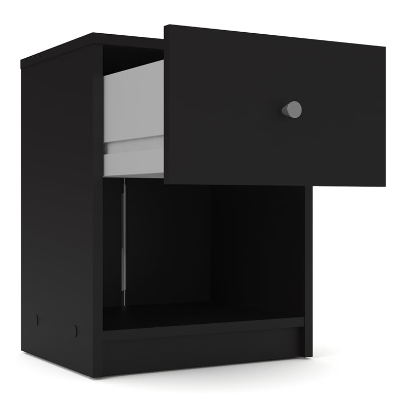 3pc Set of Engineered Wood Black 3Drawer Chest 6Drawer Dresser & Nightstand