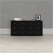 Home Square 2 Piece Set with 3 Drawer Chest and 6 Drawer Double Dresser in Black