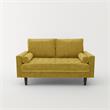 Home Square 2 Piece Velvet Living Room Loveseat Set in Goldenrod