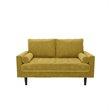 Home Square 2 Piece Velvet Living Room Loveseat Set in Goldenrod