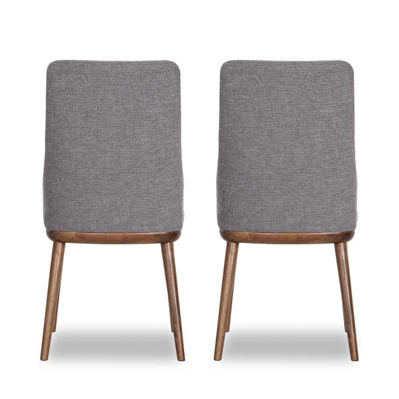 Home Square 3 Piece Set with Mid-Century Modern Dining Table and 2 Dining Chairs