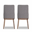 Home Square 3 Piece Set with Mid-Century Modern Dining Table and 2 Dining Chairs