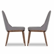 Home Square 3 Piece Set with Mid-Century Modern Dining Table and 2 Dining Chairs