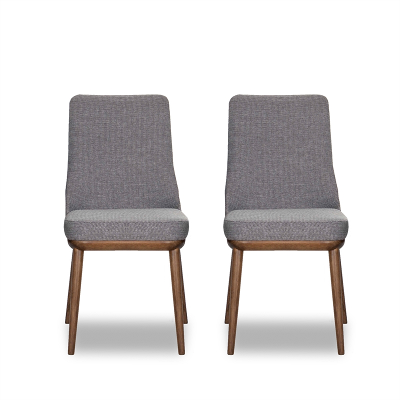 Home Square 3 Piece Set with Mid-Century Modern Dining Table and 2 Dining Chairs