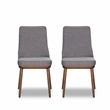 Home Square 3 Piece Set with Mid-Century Modern Dining Table and 2 Dining Chairs