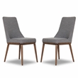 Home Square 3 Piece Set with Mid-Century Modern Dining Table and 2 Dining Chairs