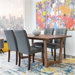 Home Square 3 Piece Set with Mid-Century Modern Dining Table and 2 Dining Chairs