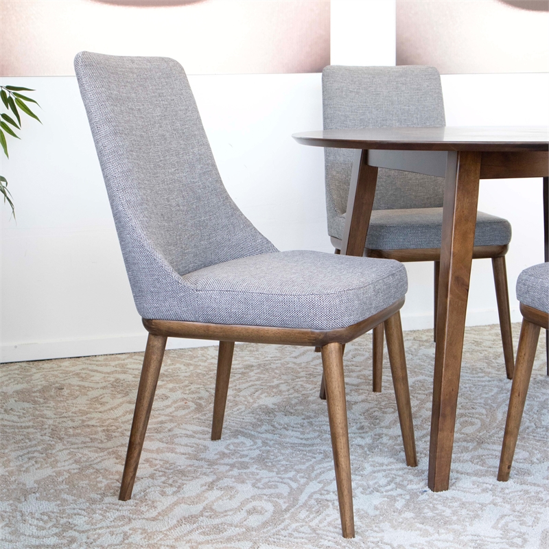 Home Square 3 Piece Set with Mid-Century Modern Dining Table and 2 Dining Chairs