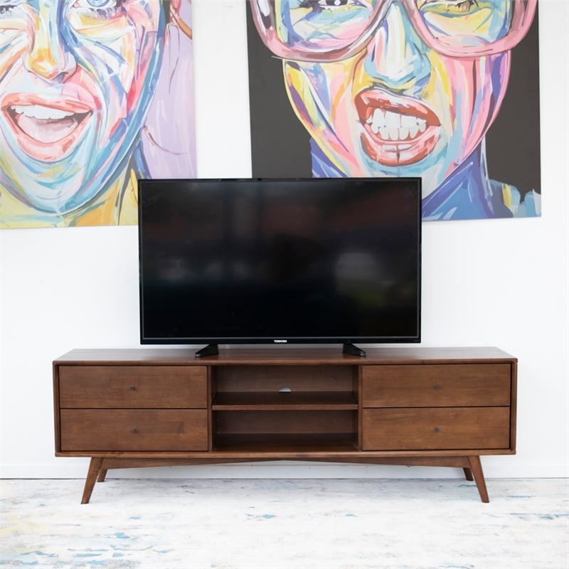 Home Square 4 Piece Furniture Set with TV Stand Dresser and 2 Nightstands