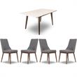 Home Square 5 Piece Dining Set with Dining Table & 4 Dining Chairs