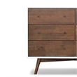 Home Square 3 Piece Solid Wood Bedroom Dresser & Nightstand Set in Walnut/White