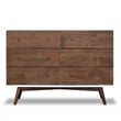 Home Square 3 Piece Solid Wood Bedroom Dresser & Nightstand Set in Walnut/White