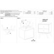 Home Square 3 Piece Solid Wood Bedroom Dresser & Nightstand Set in Walnut/White