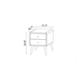 Home Square 3 Piece Solid Wood Bedroom Dresser & Nightstand Set in Walnut/White