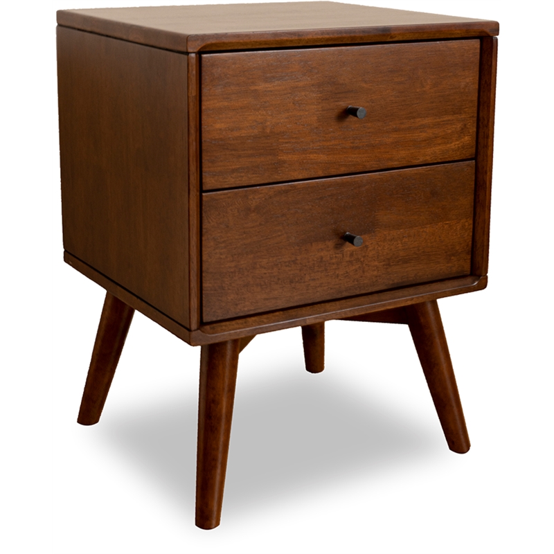 Home Square 2 Piece Furniture Set with Wood Nightstand and Dresser