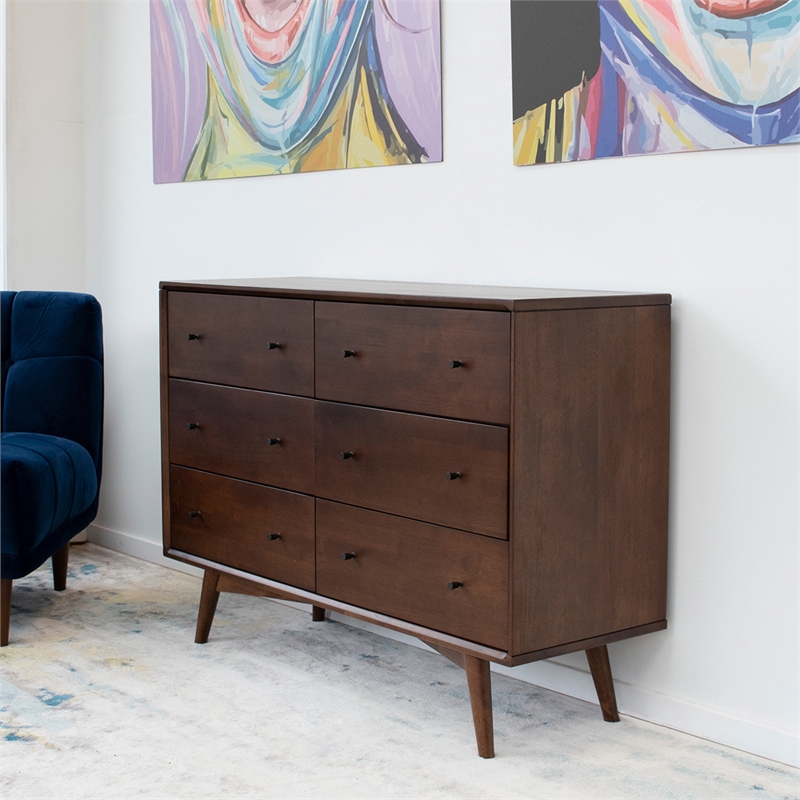 Home Square 2 Piece Furniture Set with Wood TV Stand and Dresser