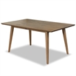 Home Square 3 Piece Set with Wood Dining Table and 2 Leather Dining Chairs