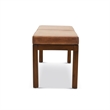 Home Square 2 Piece Furniture Set with Genuine Leather Bench and Ottoman