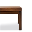 Home Square 2 Piece Furniture Set with Genuine Leather Bench and Ottoman