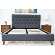 Home Square 4 Piece Furniture Set with Queen Platform Bed Nightstand & 2-Dresser