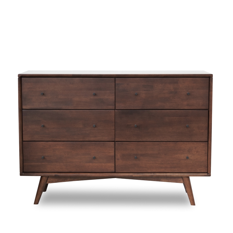 Home Square 4 Piece Set with Queen Platform Bed Nightstand and 2-Dresser